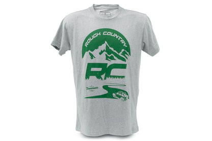 Rough Country T-Shirt | RC Mountains | Gray | LG - Off Road Canada