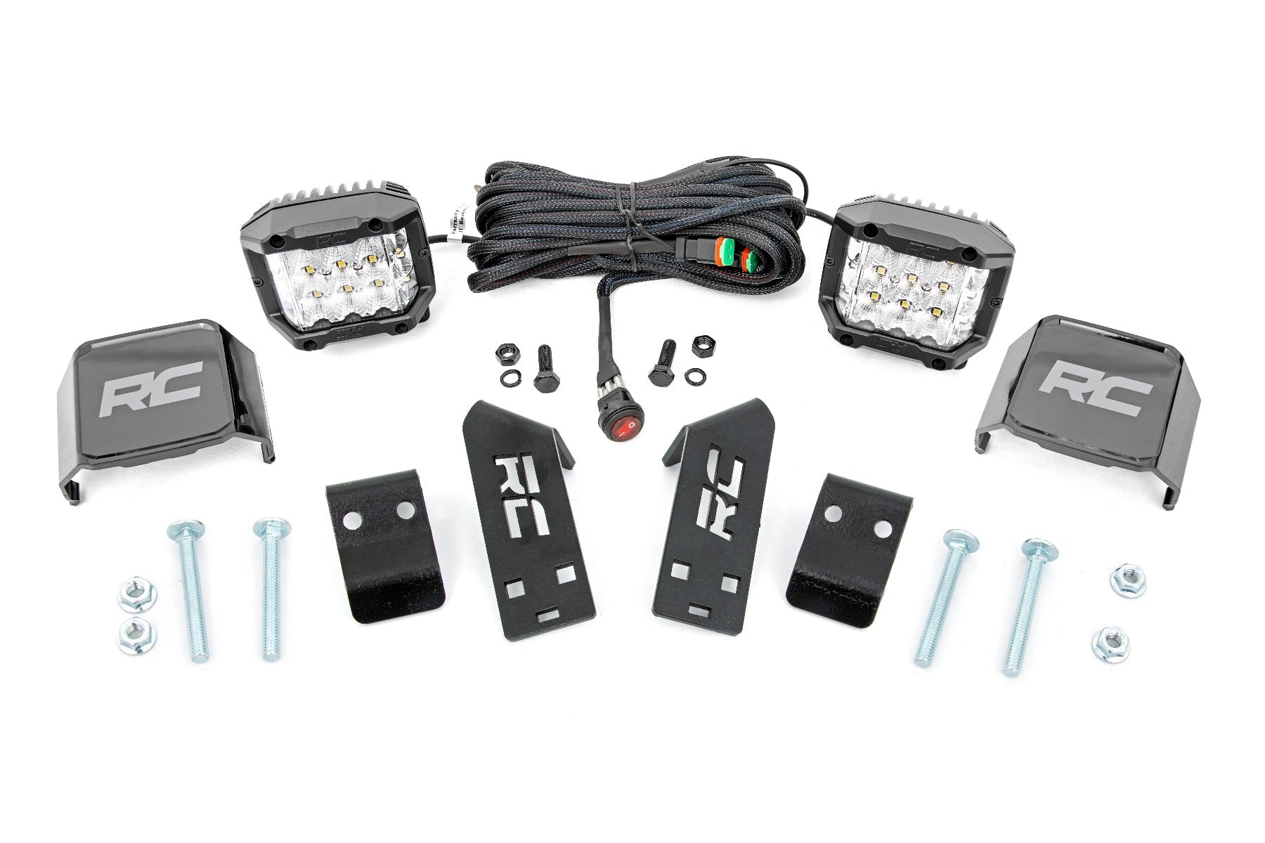 LED Light | A Pillar Mount | 2" Chrome Pair | Wide Angle | Polaris RZR PRO XP - Off Road Canada