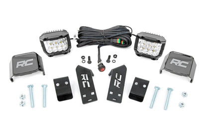 LED Light | A Pillar Mount | 2" Chrome Pair | Wide Angle | Polaris RZR PRO XP - Off Road Canada
