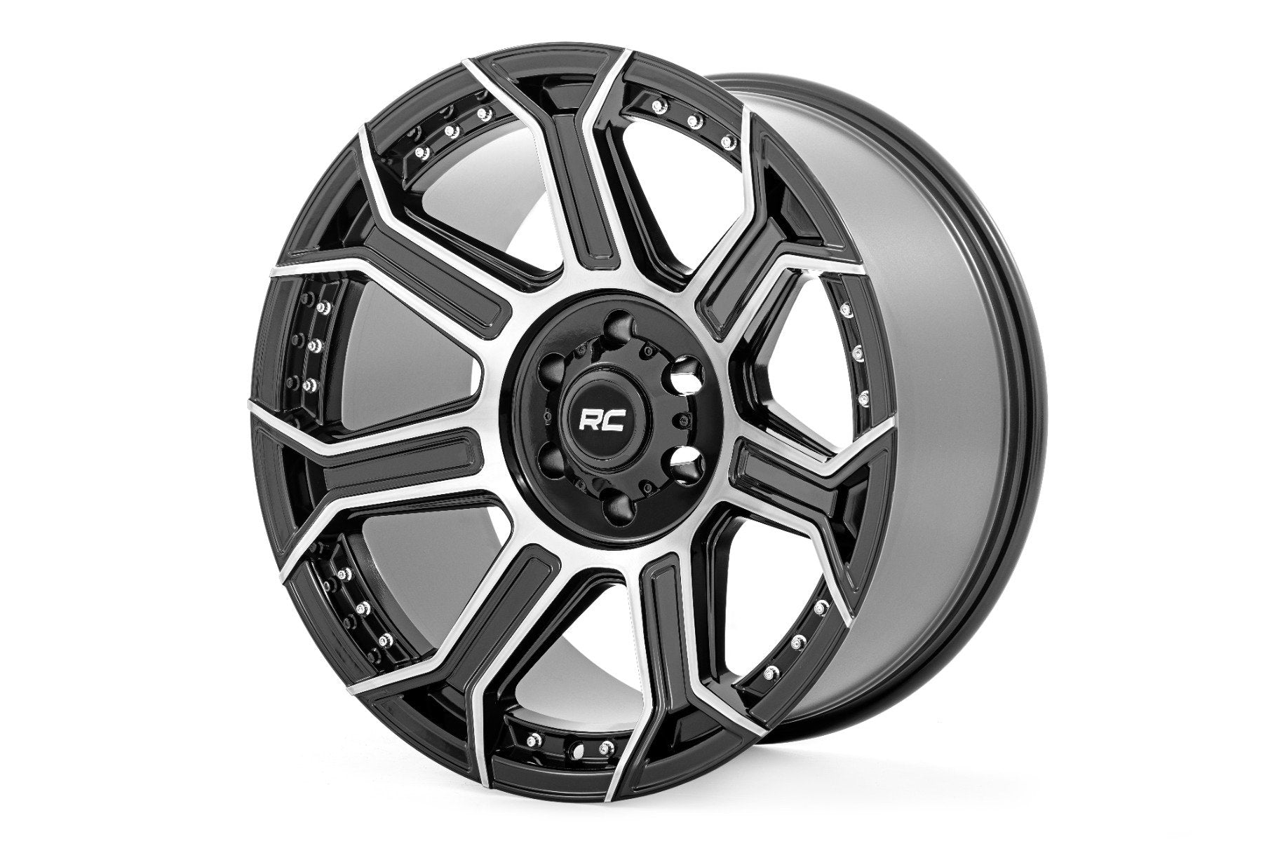 Rough Country 89 Series Wheel | One-Piece | Black Machined Gun Metal | 20x10 | 8x170 |-19m - Off Road Canada
