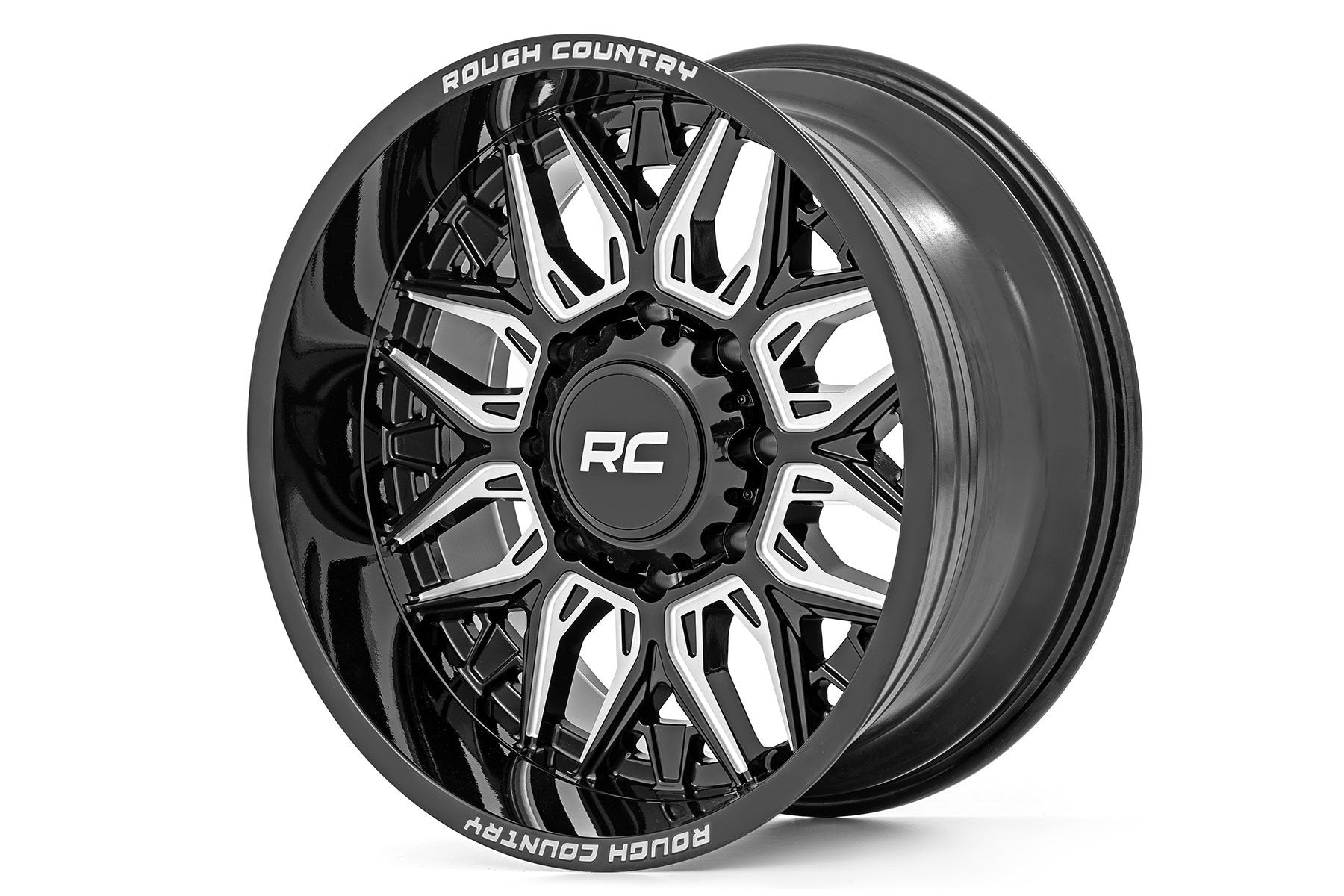 Rough Country 86 Series Wheel | One-Piece | Gloss Black | 22x10 | 6x135 | -19mm - Off Road Canada