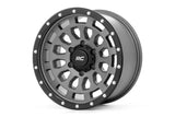 Rough Country 87 Series Wheel | Simulated Beadlock | Gray/Black | 17x8.5 | 6x5.5 | +0mm - Off Road Canada