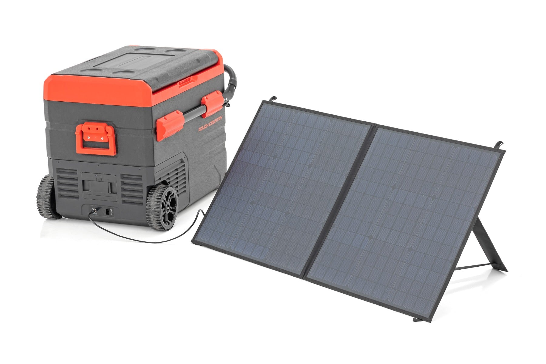 50L Portable Refrigerator/Freezer w/Solar Panel | Rechargeable | 12 Volt/AC 110 - Off Road Canada